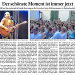 Artikel zu unserem Auftritt auf dem Kultursommer Raitenhaslach